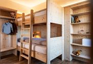 Zweites Schlafzimmer mit Stockbett Studio Alpin