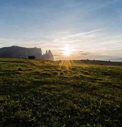 Sonnenuntergang auf der Seiser Alm