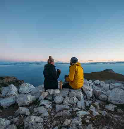 Two people at the peak