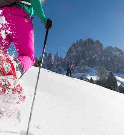 Snowshoe hike Dolomites