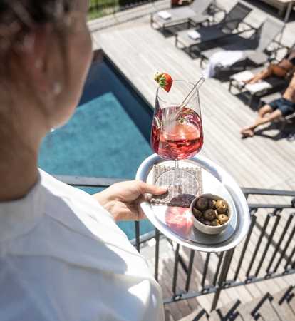 Bar service at the pool