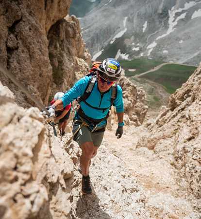 Climbing at the Schlern