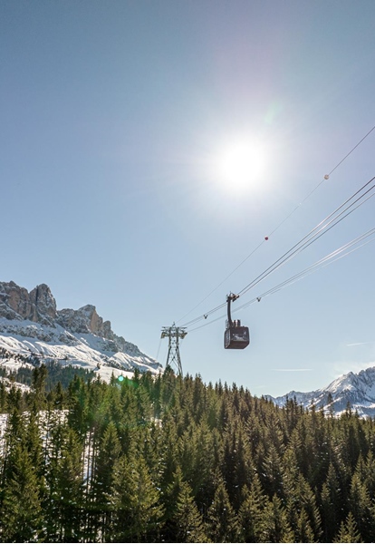 Tierser Seilbahn im Winter